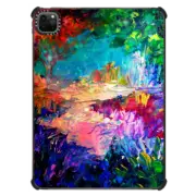iPad Pro 11-inch (3rd/4th gen) iPad Impact Case WELCOME TO UTOPIA - Colorful Magical Forest Abstract Trees Floral Nature Galaxy Flowers Rainbow Bold Whimsical Fairy Land Painting