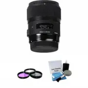 Sigma 35mm F/1.4 HSM DG Lens For Nikon + UV Kit & Cleaning Kit