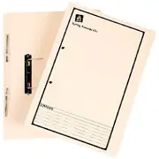 Avery Foolscap Spiral Spring File Buff with Black Print