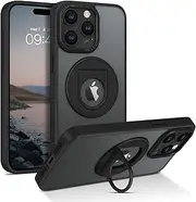 BENTOBEN Case for iPhone 15 Pro, Invisible Stand iPhone 15 Pro Case Kickstand Ring Holder Slim Shockproof Bumper Soft TPU Cover for iPhone 15 Pro 6.1 inch, Black