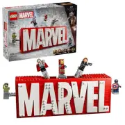 Marvel: Marvel Logo & Minifigures Building Toy - Marvel Collectible Set for