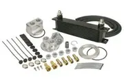 Derale Stacked Plate Engine Oil Cooler Kit Spin-On Adapter 13" x 4-9/16" x 2"
