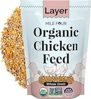 Organic Layer Feed for Chickens & Ducks. 16% Protein, Non-GMO, Corn Free, Soy Meal Free, 100% Whole Grains, Formulated to Optimize Health, Made for Layer Hens Aged 20+ Weeks (2 lb)