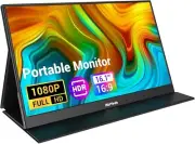 16.1" 1080p Portable Monitor, USB-C. Mini HDMI