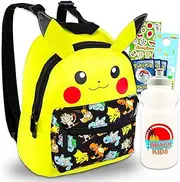 [Nintendo] Pokemon Mini Backpack for Boys - Bundle with 12" Pikachu Backpack, Water Bottle, Pokemon Card Binder, More | Pokemon Small Backpack Set for Kids, Multicolor, Pokemon Backpack Small, Pokemon Mini