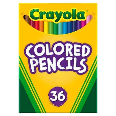 Crayola Colored Pencils 36 Count pre-sharpened vibrant colors, school classrooms