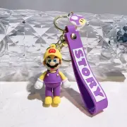 Mario w/Wario Colors - Super Mario Bros 3D Rubber Keychain - Story