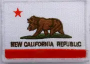 Fallout inspired NCR New California Patch 2.5"x3.5" Hook and Loop backing