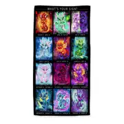 Multi Colored The Zodiacs Lil Dragons Beach Towels Medium Large Extra Large