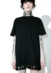 [Black Scale] Tassels Tee