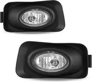 Fog Light Bumper Driving Lamps Clear Lens，Compatible With Acura TSX 2003-2005 Fog Lights Wiring Switch Kit