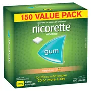 Nicorette Quit Smoking Nicotine Gum Fresh Fruit 4mg 150 Pack