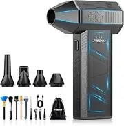 JVSCAM Compressed Air Duster - Electric Air Duste with Brushless Motor - 3 Gear Adjustable Cordless Air Blower - Rechargeable Air Duster for PC, Keyboard, Car, Outdoors, Home (X3)