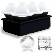Ice Cube Molds 2 Pack, Silicone Ice Ball Maker Mold Large Square Whiskey Ice