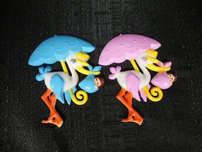 Stork and baby - cake topper decoration / baby shower / sprinkle shower / NEW