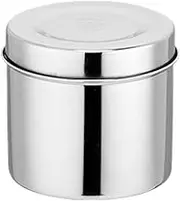 Amosfun 550ml Stainless Steel Container Round Shape Sugar Coffee Storage Can Food Portable Containers with Lid