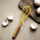 Resistant Cream Stirring Wooden Handle Blender Frother Whisk Mixer Egg Beater
