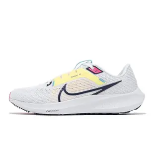 【NIKE 耐吉】慢跑鞋 Air Zoom Pegasus 40 男鞋 白 藍紫 氣墊 小飛馬 運動鞋(DV3853-105)