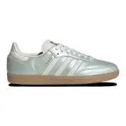 Adidas Samba OG Womens Shoes Size 6.5, Color: Green/Metallic Silver