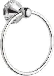 Preston Collection Polished Chrome Bathroom Hand-Towel Ring, Wall Mounted Towel
