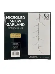Direct Export Micro-LED Snow Garland Warm White 6 Ft