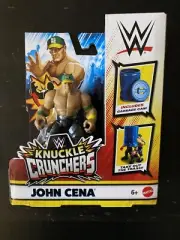 WWE Knuckle Crunchers John Cena Green Hat 3.5" Action Figure Garbage Can Wave 1