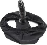 CQGRAPE BDSM Chastity Belt Strap-On Dildo Pants Underwear, 13 * Ø 4Cm Realistic Penis/Anal Plug Chastity Belt Strap-On Dildos for Men and Women Sex Toys(Black Schwarz,Taille 52/116cm)