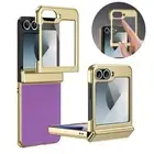 Luxury Rugged Slim Fit Case with Screen Protector for Samsung Z Flip 6 5 4 3