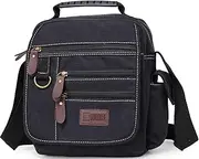 Sunsomen Mens bag Canvas Shoulder Bag Small Messenger Crossbody Bag Work Bag Vintage Multi-function