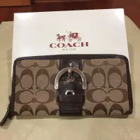 在飛比找蝦皮購物優惠-Coach 滿板馬車長夾