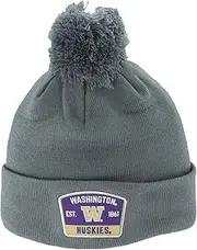 Zephyr ZHATS Standard NCAA Officially Licensed Pom Beanie Patch Switchback Gray
