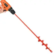 Auger Drill Bit for Planting 1.6"(D) x16.5(L), Garden Ground Earth Spiral Dri...