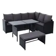 Gardeon Outdoor Dining Set Sofa Lounge Setting Cha