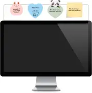 2 Pieces Monitor Memo Board Top Mount,18“ Monitor Sticky Note Holder,Universal T