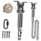 Hammock Chair Hanging Kit, Bearing Swing Hanger With Spring & Black Chain