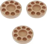 AMZTEMU 3 packs Essential oil holder, Wooden Essential oil kit, Essential oil storage organizer Travel Display, Holds 10 Bottles 5 mL, 10 mL Sizes