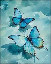 TAOPAOLAB Blue Butterflies in Flight Paint by Numbers Kit for Adults - DIY Flying Blue Butterflies Painting on Canvas 16x20In, Acrylic Paint Set, Suitable for Beginners, Art for Home Decoration/Gifts