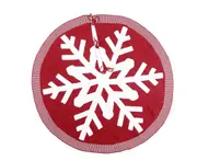 C195 122cm Christmas Tree Skirt Christmas Knitted-like Apron Acrylic Snowflake Christmas Tree Skirt Christmas Decoration