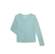Wonder Nation Girl Knit Cardigan Sweater Light Blue Brand New Size 7/8