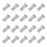 20Pcs M8 x 20mm Single Hole Clevis Pins, 304 Stainless Steel Flat Head Pin