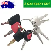 8 Excavator Key Master Key Set BOBCAT CAT JCB HITACHI KOBELCO KUBOTA KOMATSU