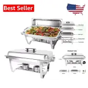 Complete 8QT Chafing Dish Buffet Set for Events - Durable Stainless Steel Design