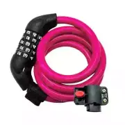 Heavy Duty 5-Digit Combination Bike Cable Electric Bicycle Chain Lock Pink