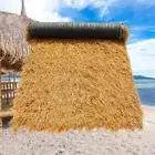 XLX TURF Large Artificial Thatch Grass Roll Fireproof Fake Hay Straw Mat Deco...