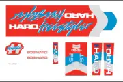 Haro 1986 FST decal set blue on red