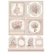 Stamperia A4 RICE PAPER - YOU AND ME - CARDS, Decoupage, Wedding Cake, Flowers