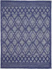 Lavish Tribal Blue Wool Rug