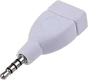 Generic 3.5mm Male AUX to USB 2.0 Female Adapter for Vehicle Audio Systems