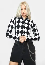 [Dolls Kill] Harlequin Ryals Crop Top