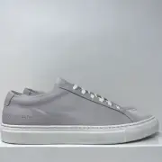 Common Projects Women's Leather Trim Low-Top Sneakers Size 40 EU / 10 US Grey